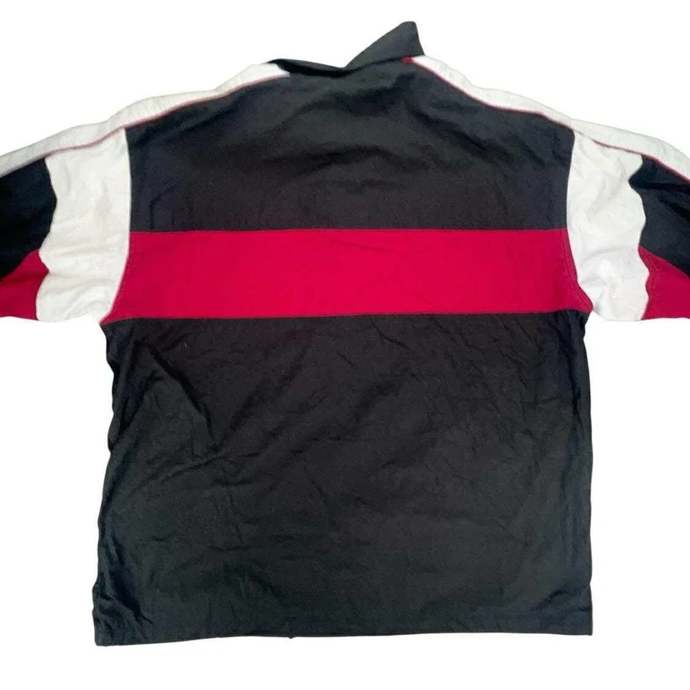 Crane Sports Jacket Mens M Black Red White‎ Full Zip Lightweight Windbreaker